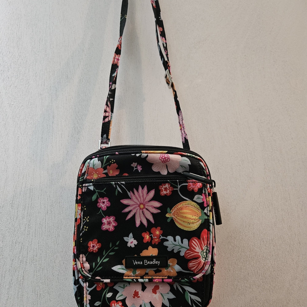 Vera Bradley Black Floral Crossbody Bag